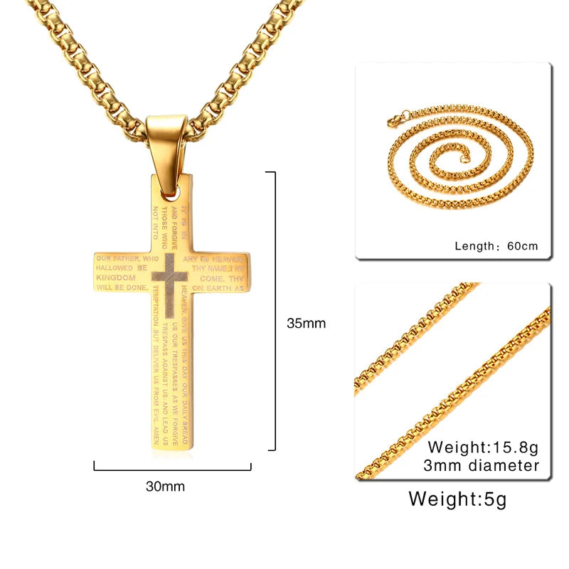 Kette mit Kreuz "Vaterunser"