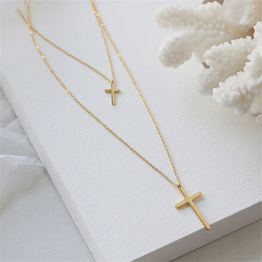 klassische Kette (Set) mit Kreuz