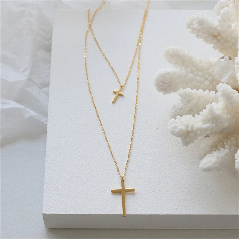 klassische Kette (Set) mit Kreuz