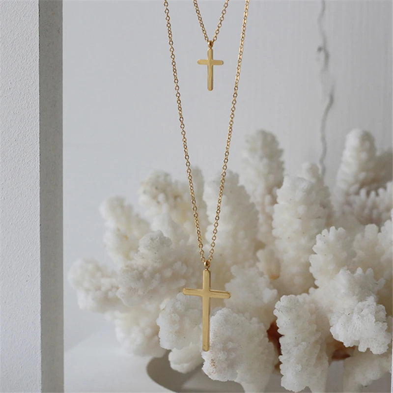 klassische Kette (Set) mit Kreuz