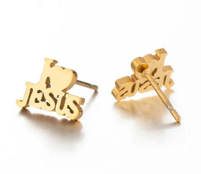 Ohrstecker "I love Jesus"