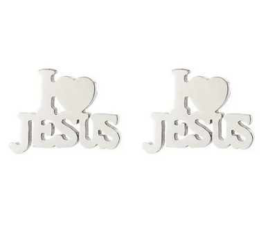 Ohrstecker "I love Jesus"