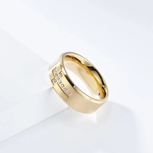Ring mit Zirkonia-Kreuz
