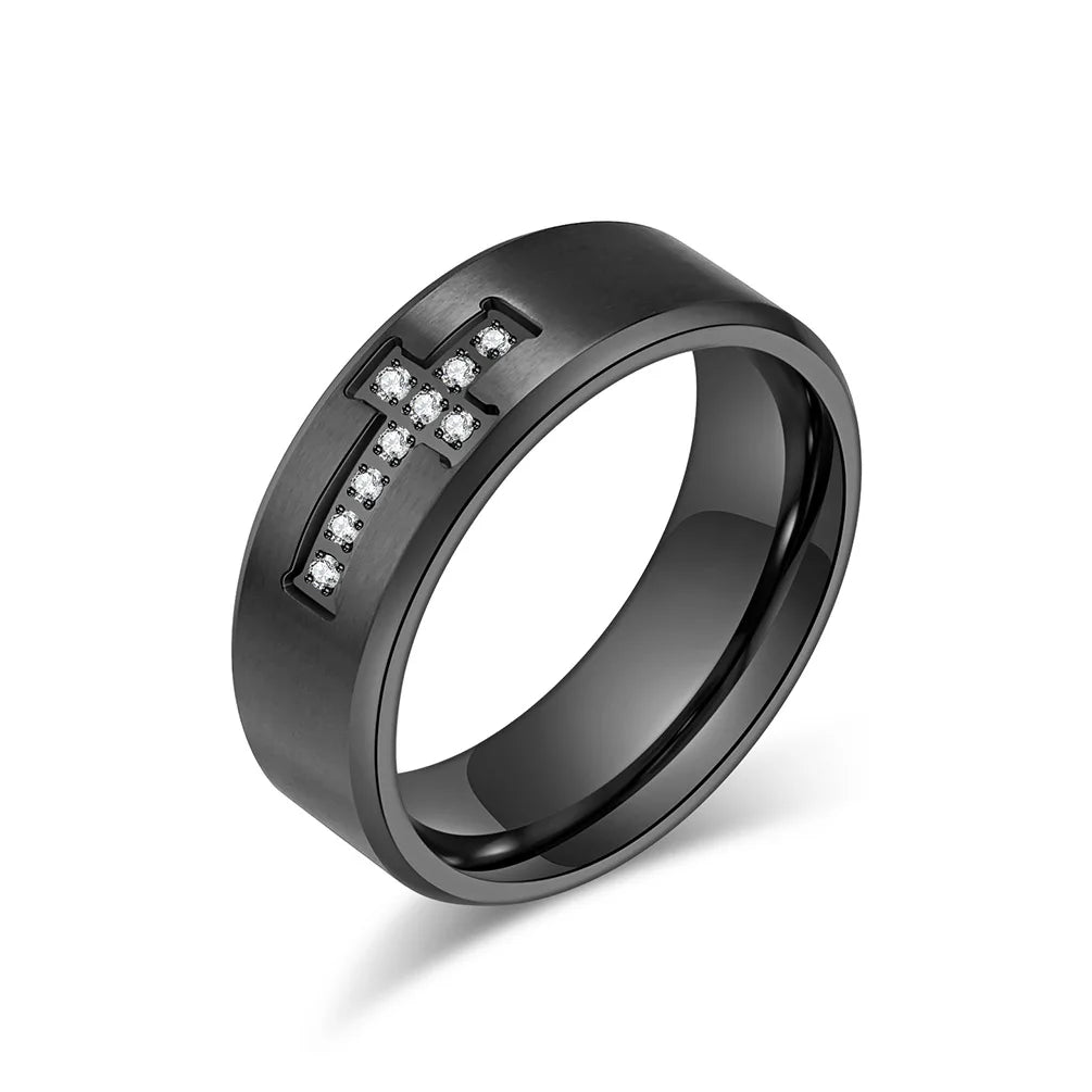 Ring mit Zirkonia-Kreuz