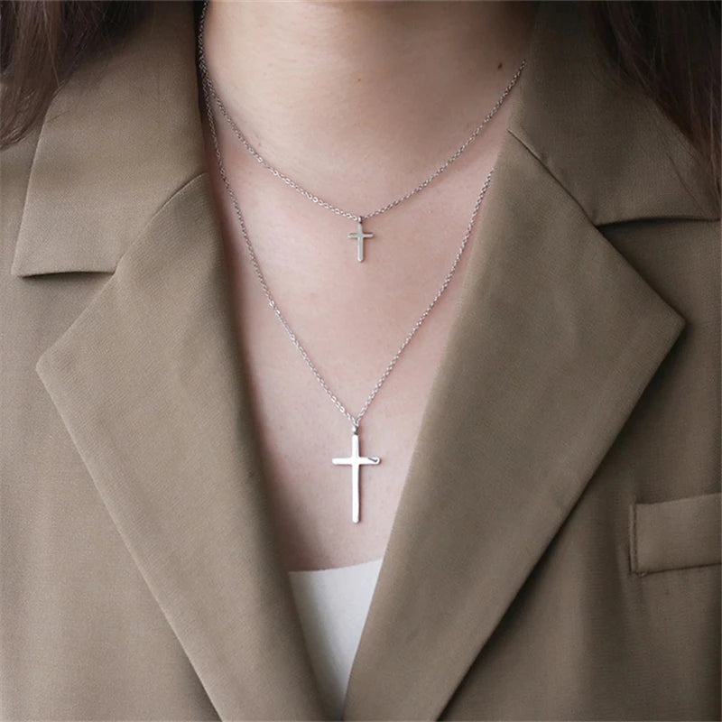 klassische Kette (Set) mit Kreuz