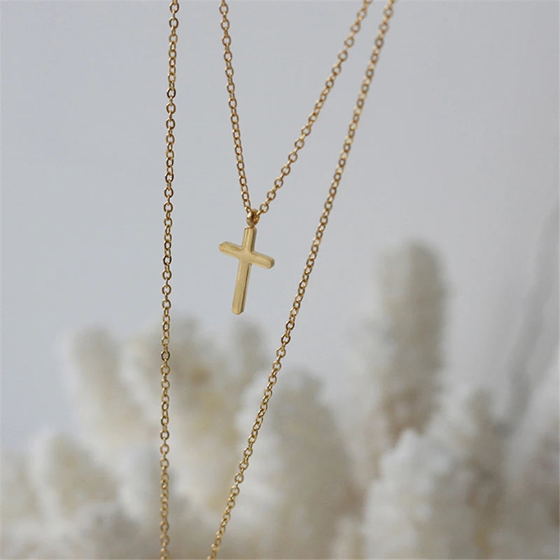klassische Kette (Set) mit Kreuz