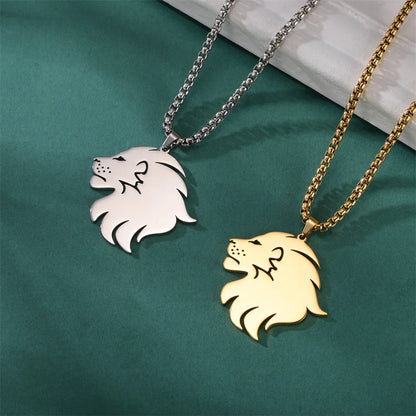 Kette mit Anhänger "Löwenkopf"